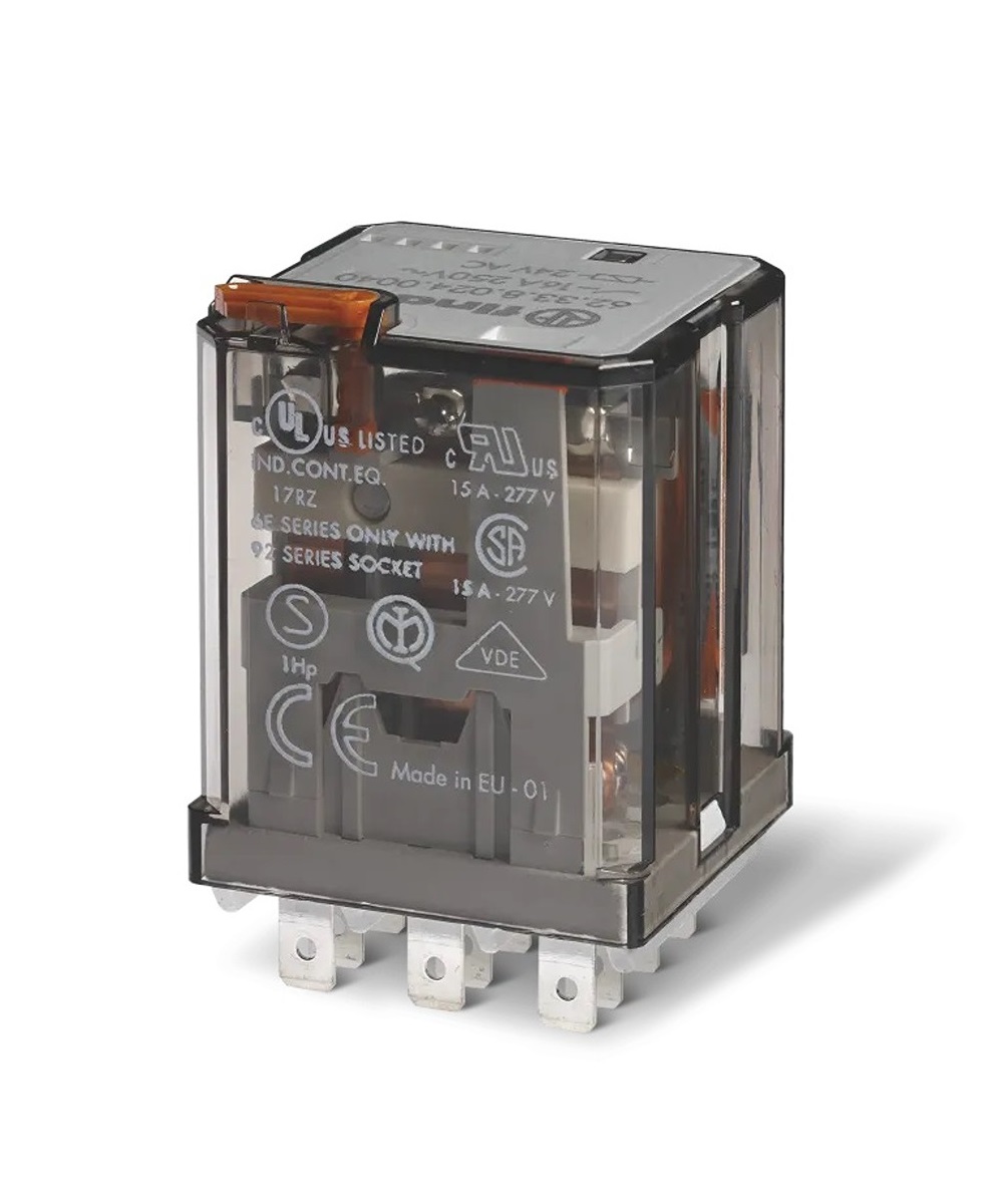 Finder Plug In Power Relay, 48V dc Coil, 16A Switching Current, 3PST