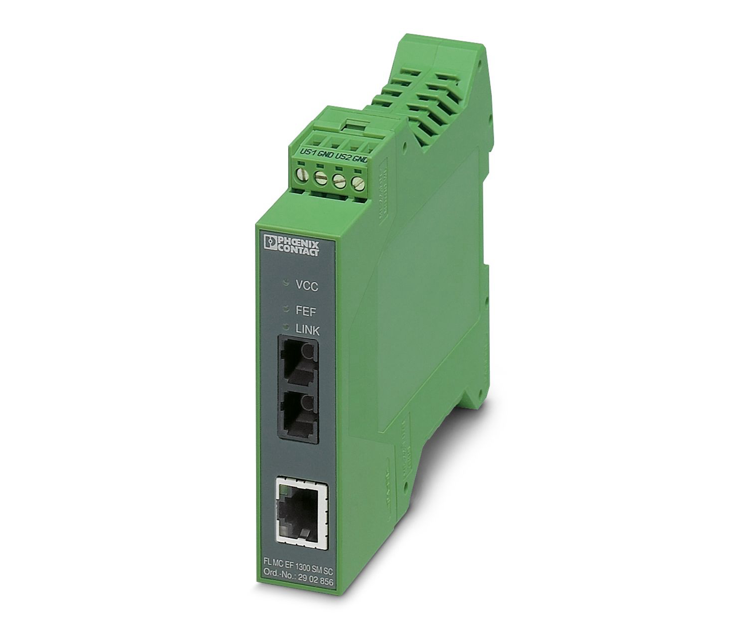 Phoenix Contact 2902856 100 Mbps Fibre Optic Converter 3 GHz RJ45 Jack, SC Duplex