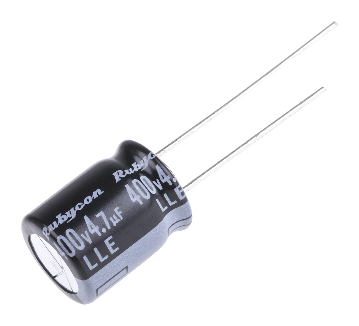 Rubycon 4.7μF Aluminium Electrolytic Capacitor 400V dc, Radial, Through Hole - 400LLE4,7MEFC10X12.5