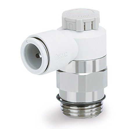 SMC AS Series Threaded Speed Controller, UNI 1/8 Male Inlet Port x Tube Outlet Port x Push In 6mm Tube Outlet Port
