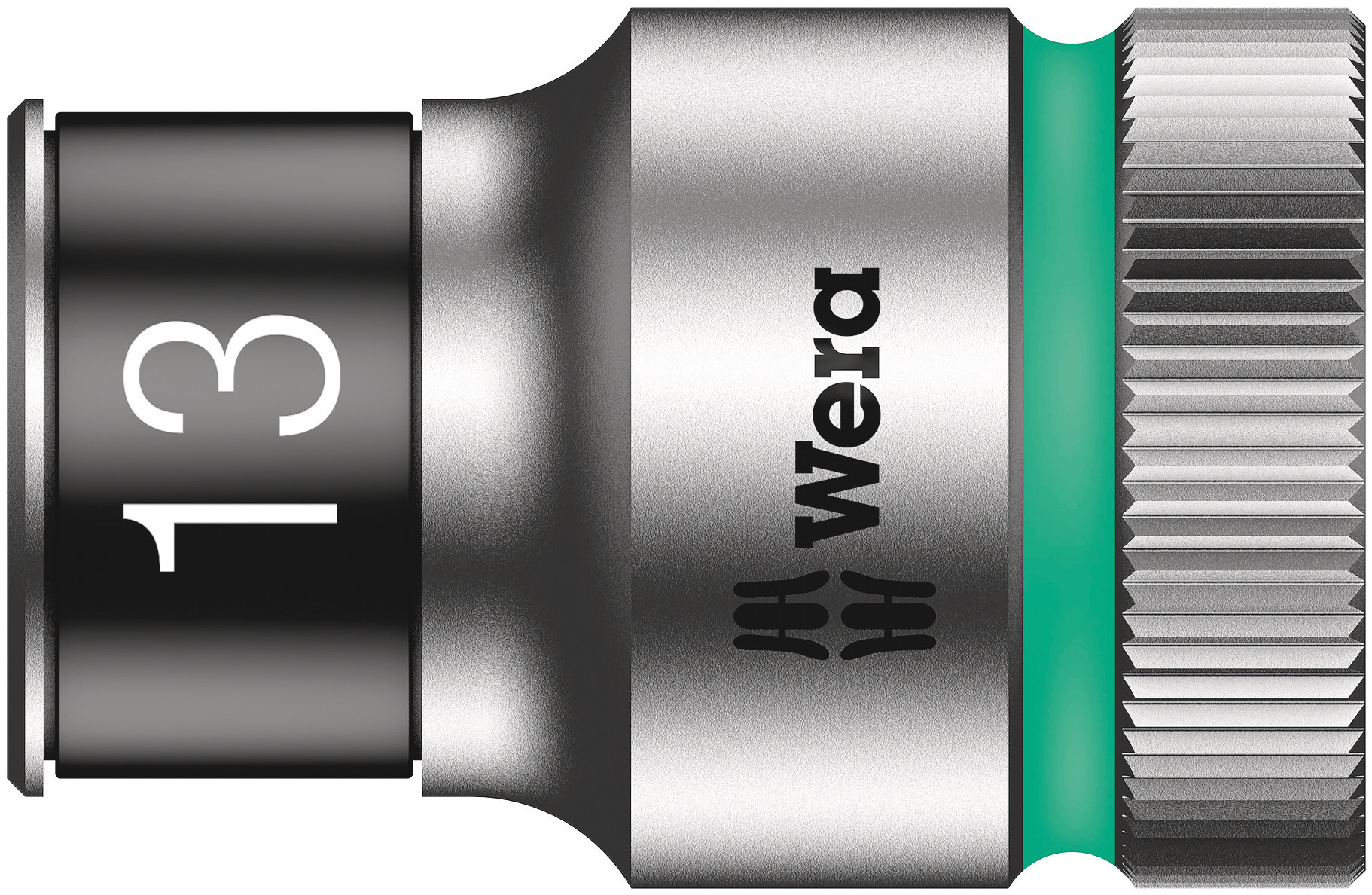 Wera 1/2 in Drive 13mm Standard Socket, 6 point, 37 mm Overall Length