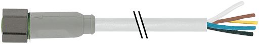 Murrelektronik Limited Female 4 way M8 to 3 way Free End Sensor Actuator Cable, 5 m