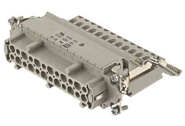HARTING Heavy Duty Power Connector Insert, 16A, Female, Han ES AV Series, 24 Contacts