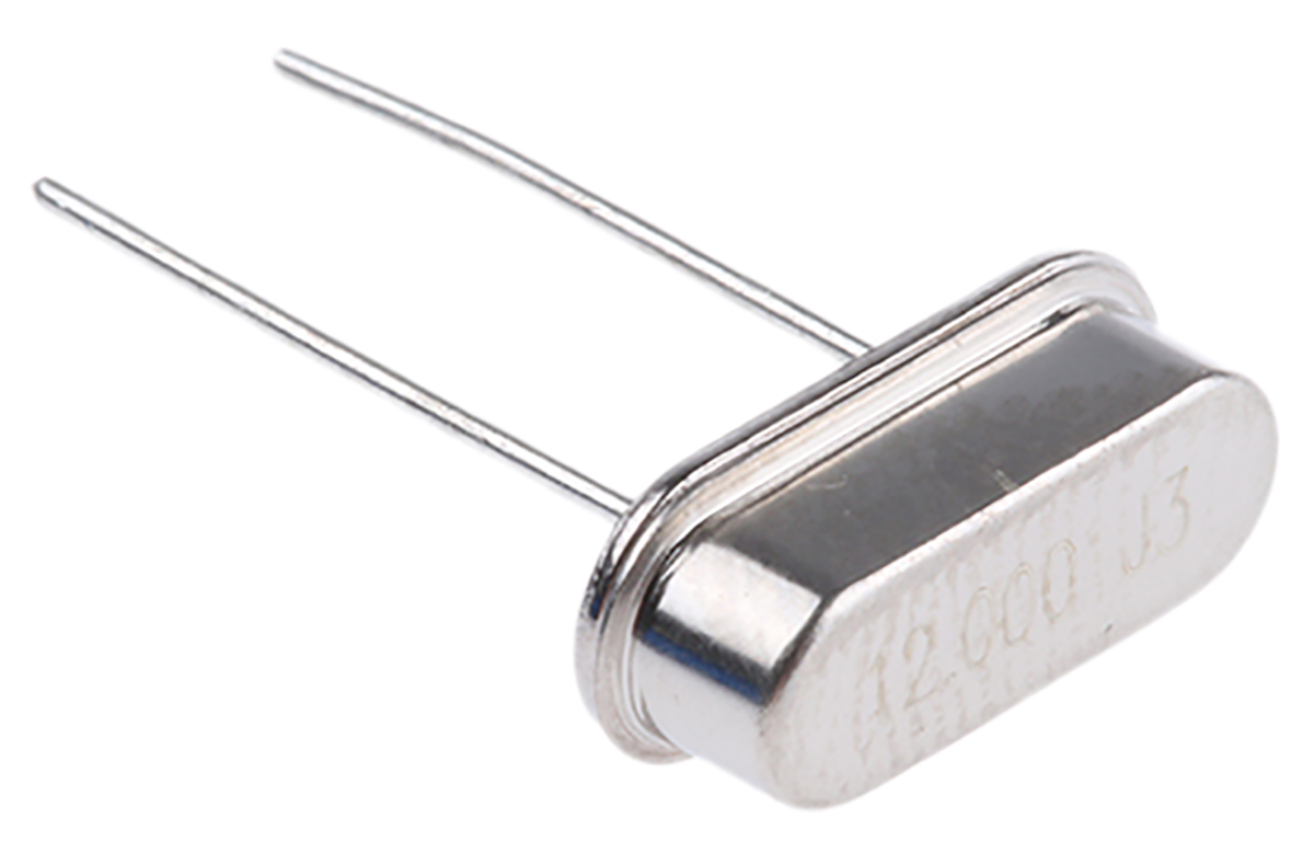 Euroquartz 12MHz Crystal ±30ppm HC-49-4H 2-Pin 10.77 x 4.34 x 3.5mm