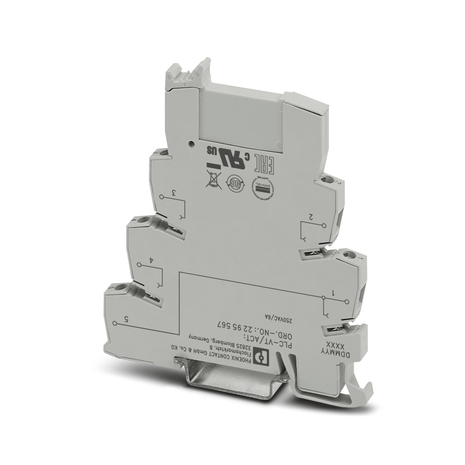 Phoenix Contact PLC Series Grey, 4mm², Screw Termination