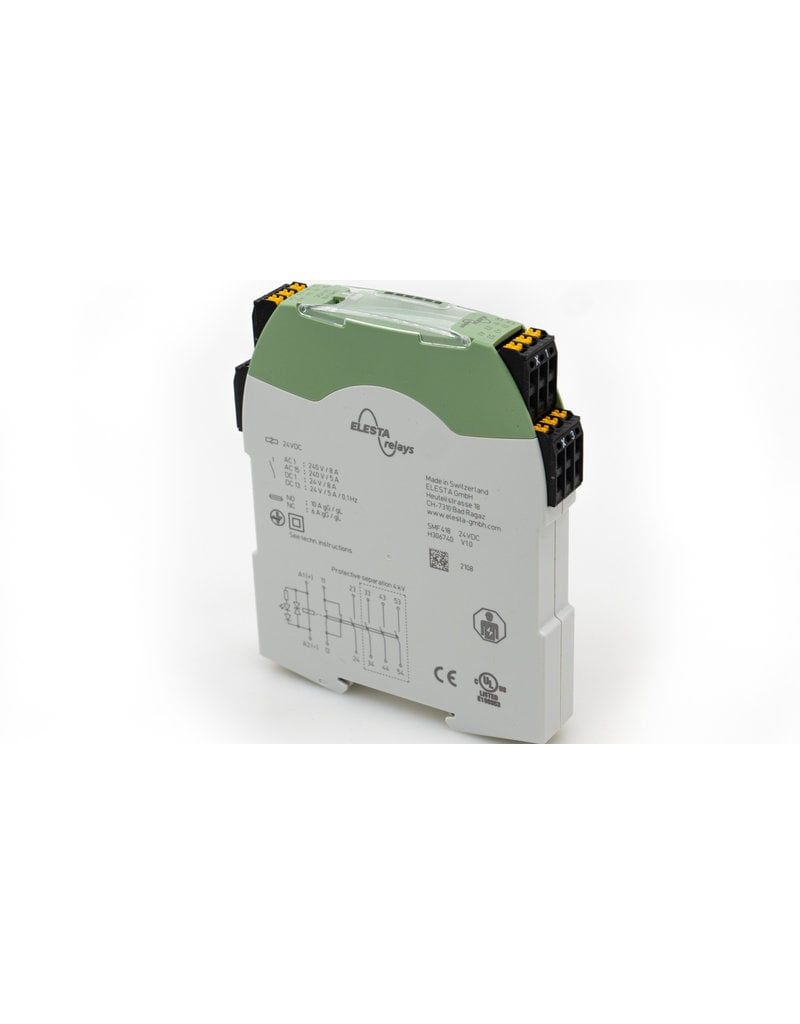 Elesta DIN Rail Force Guided Relay, 24 V dc Coil Voltage, 6 Pole, 4 NO/1 NC