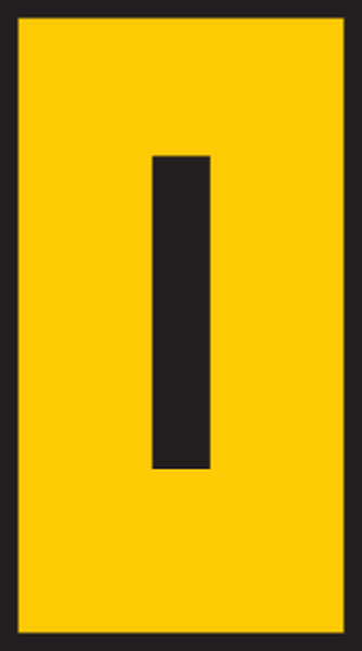 HellermannTyton WIC Snap On Cable Markers, Yellow, Pre-printed "I", 2 → 2.8mm Cable, for Cables and Wires,