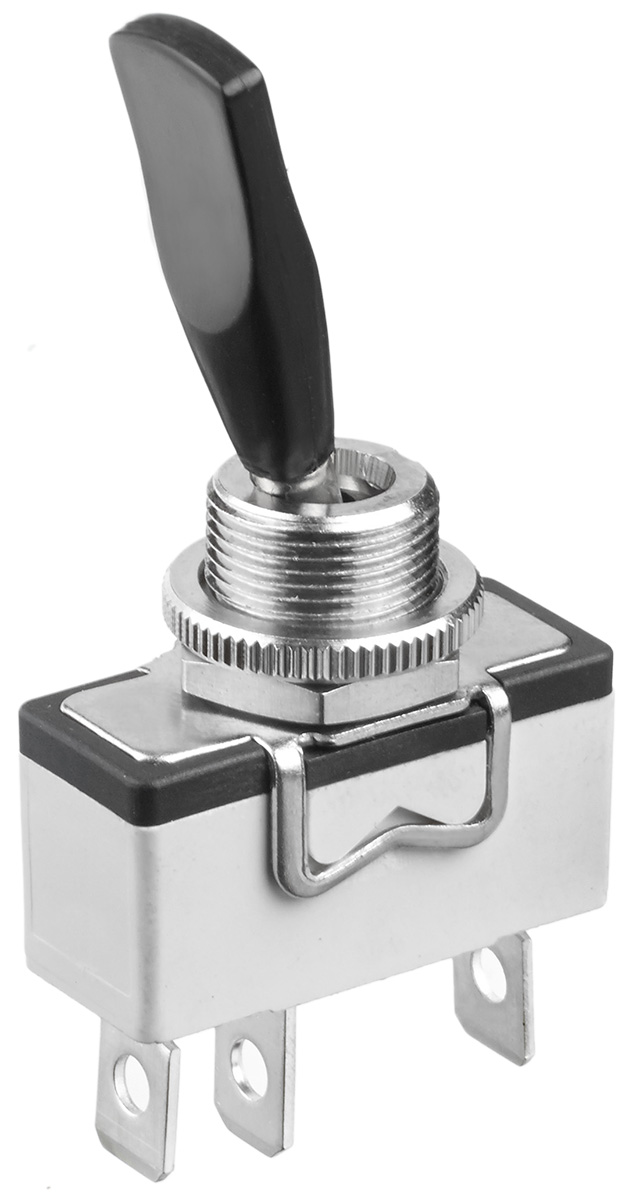 APEM Toggle Switch, Panel Mount, On-On, SPDT, Solder Lug Terminal, 250V ac