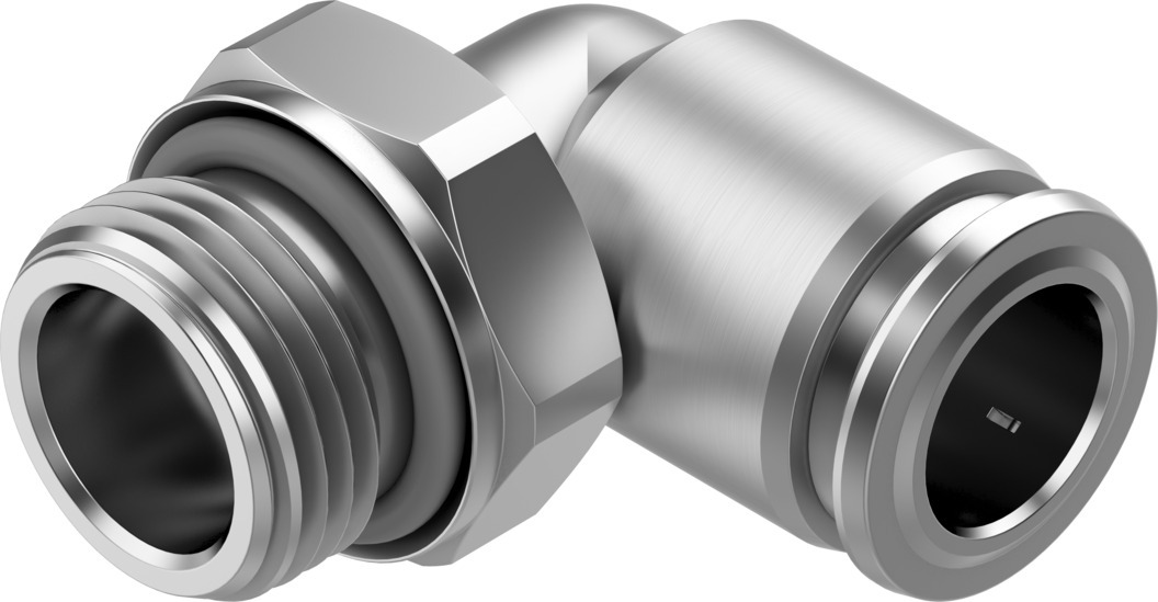 Festo NPQR Series Elbow Threaded-toTube Adaptor, G 3/8 Male to 10 mm, Threaded-to-Tube Connection Style, 8085686