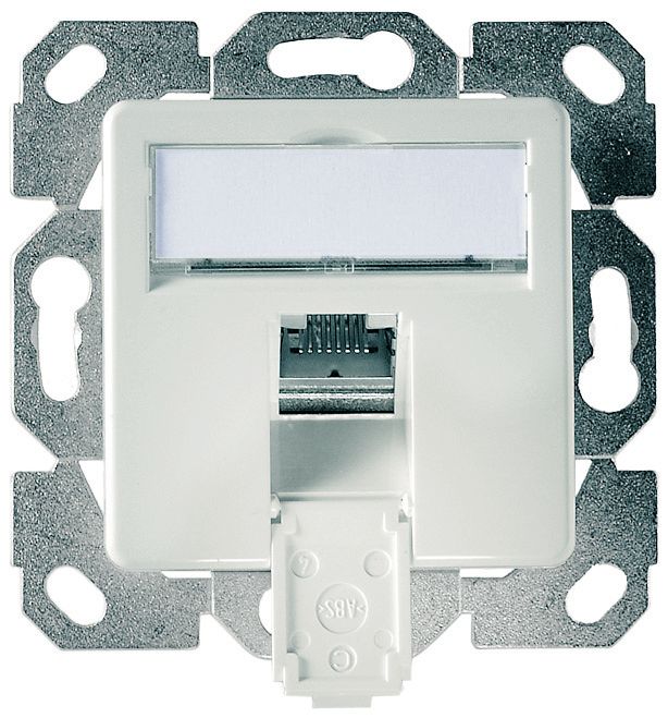 Telegartner Telegartner Data Series, Angled Cat6a 1 Way RJ11, RJ12, RJ45 Outlet,With Shielded Shield Type