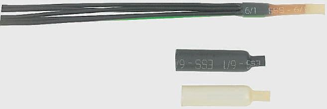 TE Connectivity End Cap Black, Semi-Rigid Polyolefin Adhesive Lined, 5.72mm