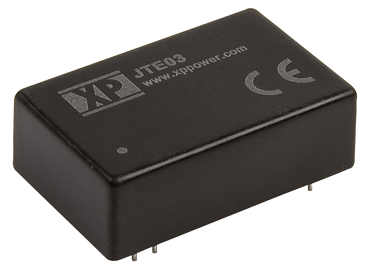 XP Power JTE03 DC-DC Converter, ±24V dc/ ±63mA Output, 9 → 36 V dc Input, 3W, Through Hole, +100°C Max Temp