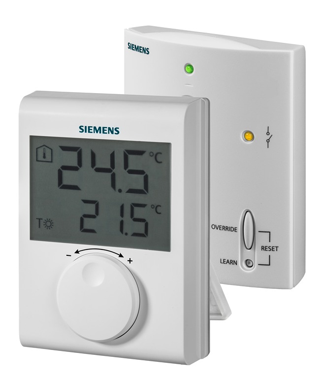Siemens RDH Wall Mount Thermostat, 90 x 120 x 26.9mm 1 Input, 1 Output Relay, 3 V dc Supply Voltage PID Controller