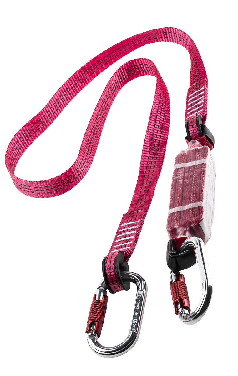 RS PRO 1.8m Fall Arrest Lanyard Karabiner Single