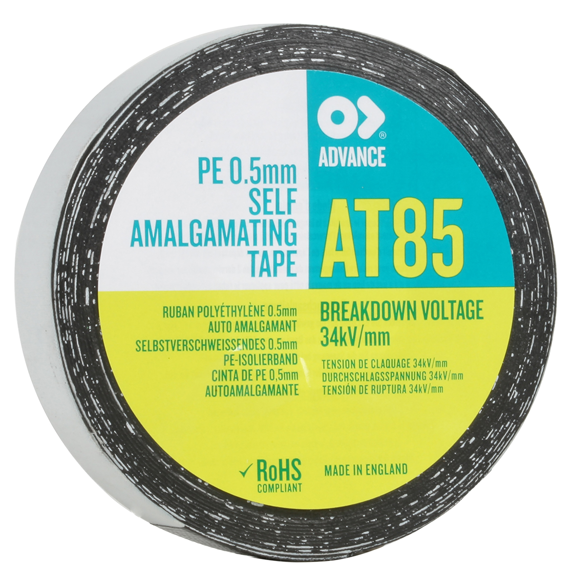 Advance Tapes AT85 Black Self Amalgamating Tape 50mm x 10m