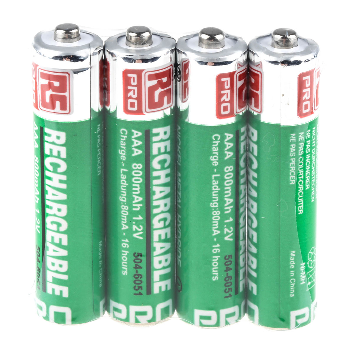RS PRO NiMH Rechargeable AAA Battery, 800mAh, 1.2V