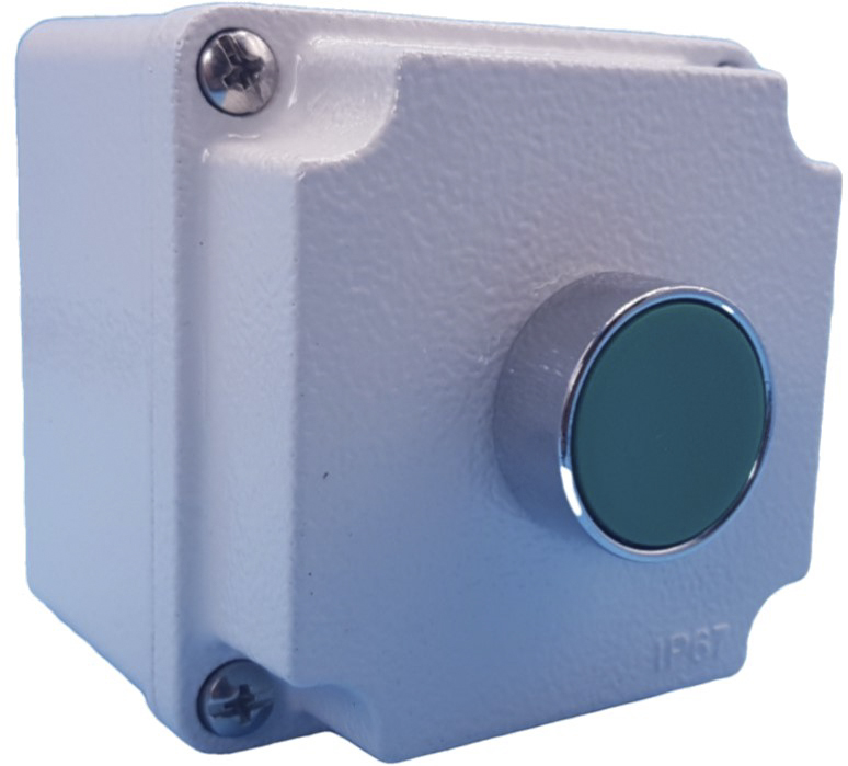 Lovato Push Push Push Button Control Station - SPST, Aluminium Alloy, 1 Cutouts, Green, IP66, IP67