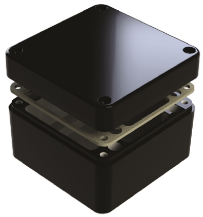 Deltron 486 Series Black Aluminium Enclosure, IP68, 120 x 120 x 80mm