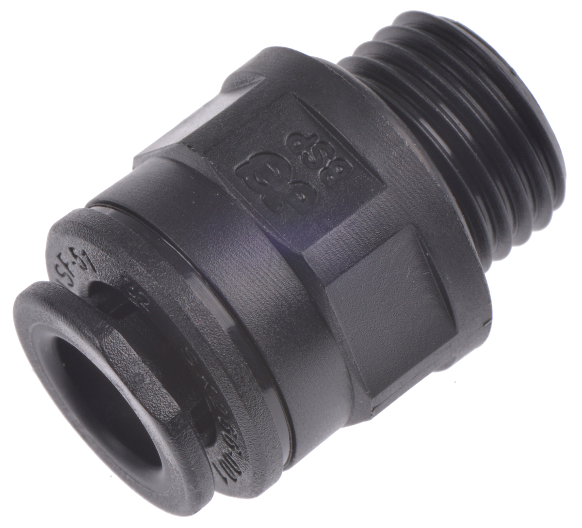 John Guest PM Series Straight Threaded Adaptor, G 1/4 Male to Push In 8 mm, Threaded-to-Tube Connection Style