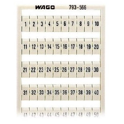 WAGO, 793 Marker Card for use with  for use with Terminal Blocks