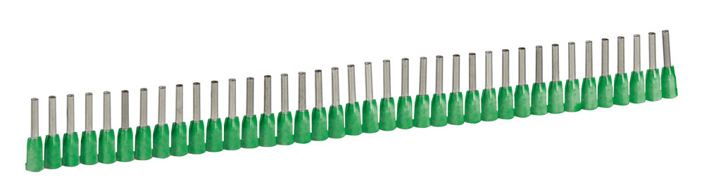 Legrand, Starfix Insulated Crimp Bootlace Ferrule, 8mm Pin Length, 1.1mm Pin Diameter, 0.34mm² Wire Size, Green