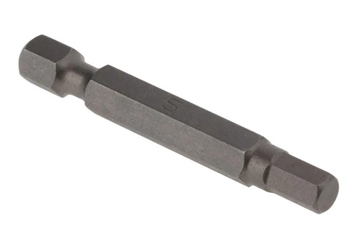 RS PRO Hexagon Driver Bit, 5 mm Tip, 1/4 in Drive, 50mm Overall