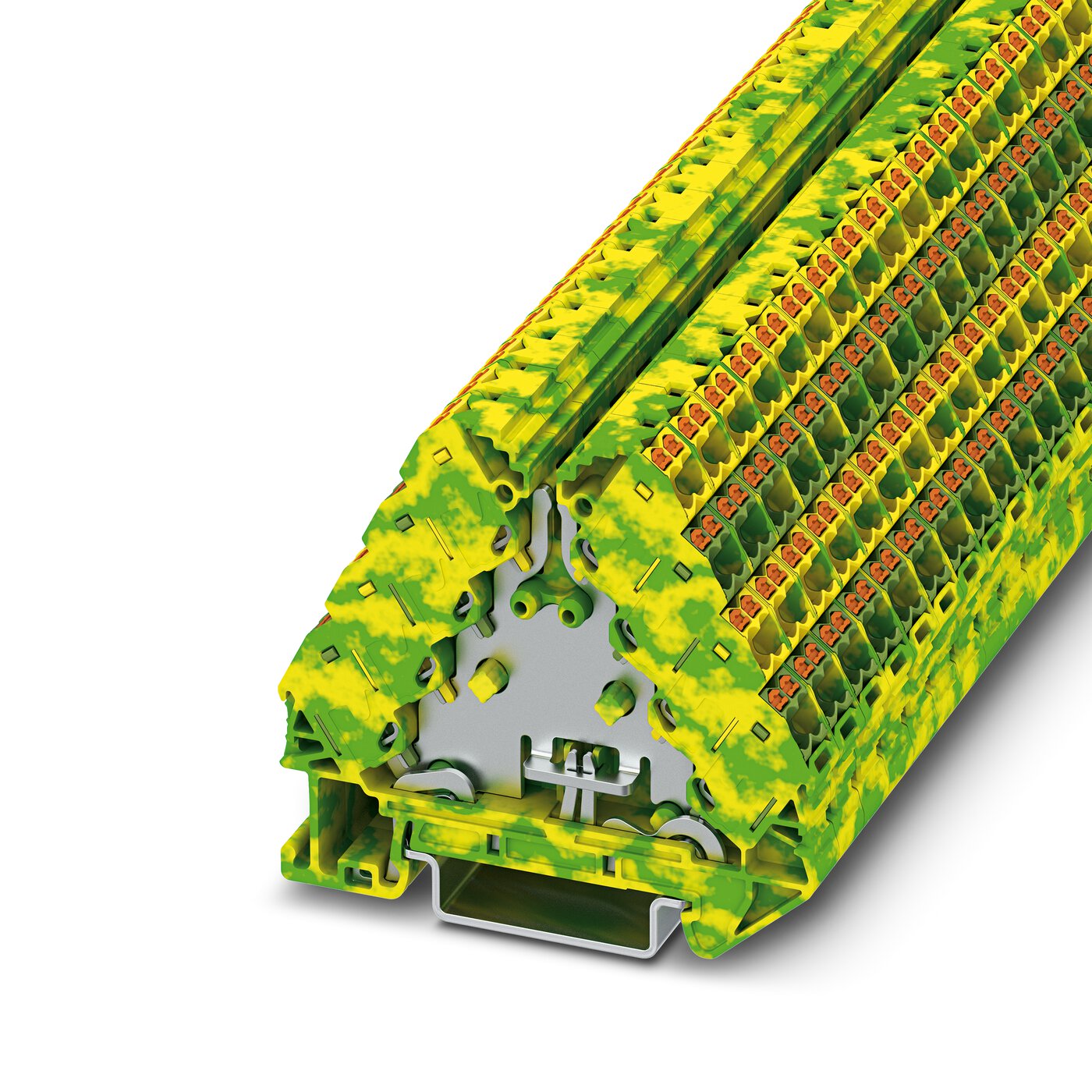 Phoenix Contact 1070018 PTRVB Series Green/Yellow, 1.5mm², 4-Level, Push In Termination