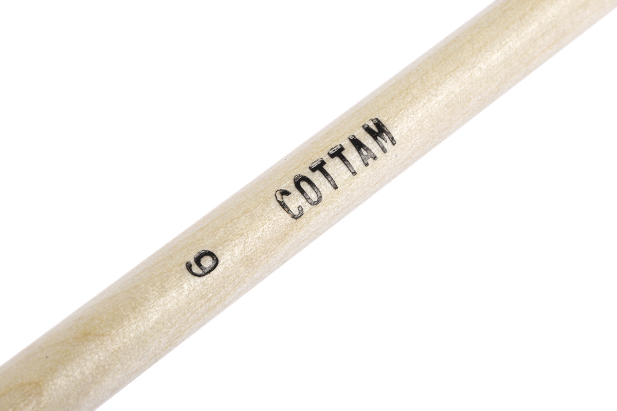 Cottam Thin 6.4mm Fibre Paint Brush with Round Bristles