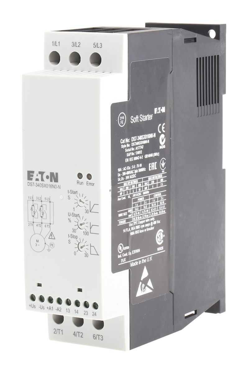 Eaton Soft Starter, , 7.5 kW, 460 V ac, 3 Phase, IP20