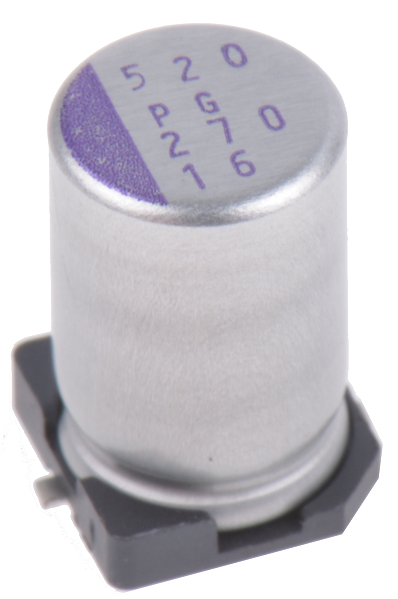Panasonic 270μF Surface Mount Polymer Capacitor, 16V dc