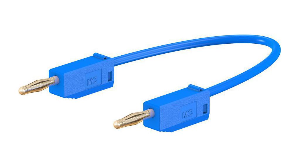 Staubli Test lead, 10A, 30 → 60V, Blue, 45cm Lead Length