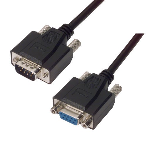 L-Com Male DB9 to Female DB9 Serial Cable, 5ft PVC, CSM Series