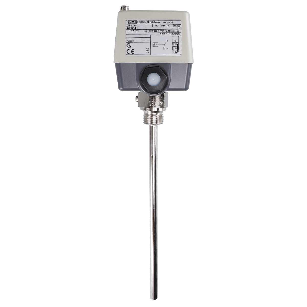 Jumo Capillary Thermostat, 100°C Max, Automatic Reset, Surface Mount