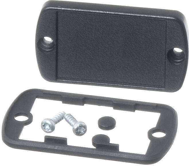 Bopla Black Aluminium End Panel, 59.6 x 34.6 x 10.2mm