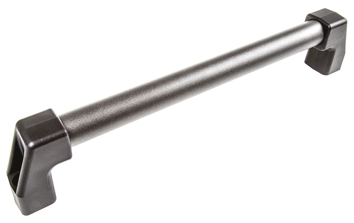 Elesa Black Aluminium Handle 78 mm Height, 38mm Width, 424mm Length