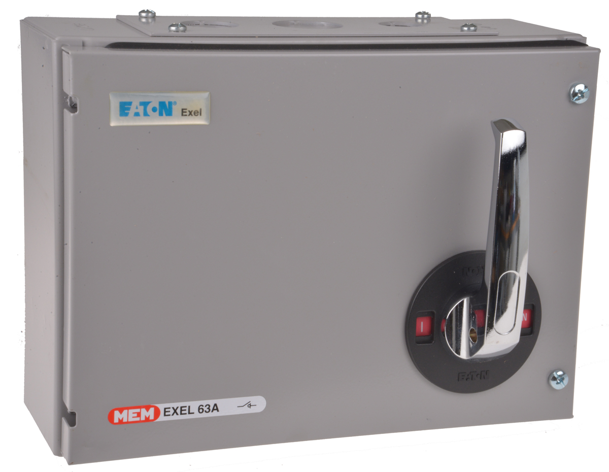Eaton 3P+N Pole Isolator Switch - 63A Maximum Current