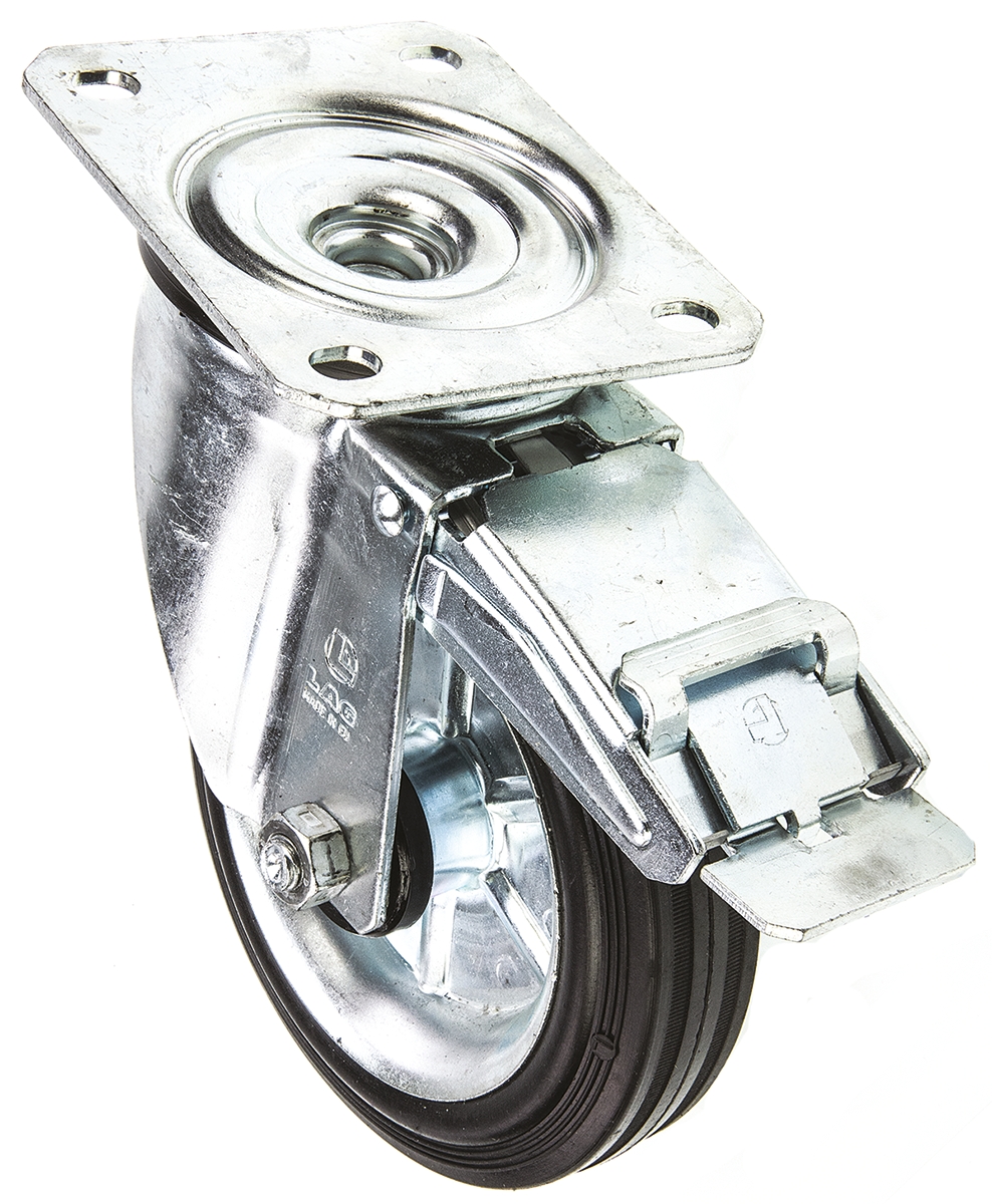 LAG Braked Swivel Castor Wheel, 180kg Capacity, 160mm Wheel