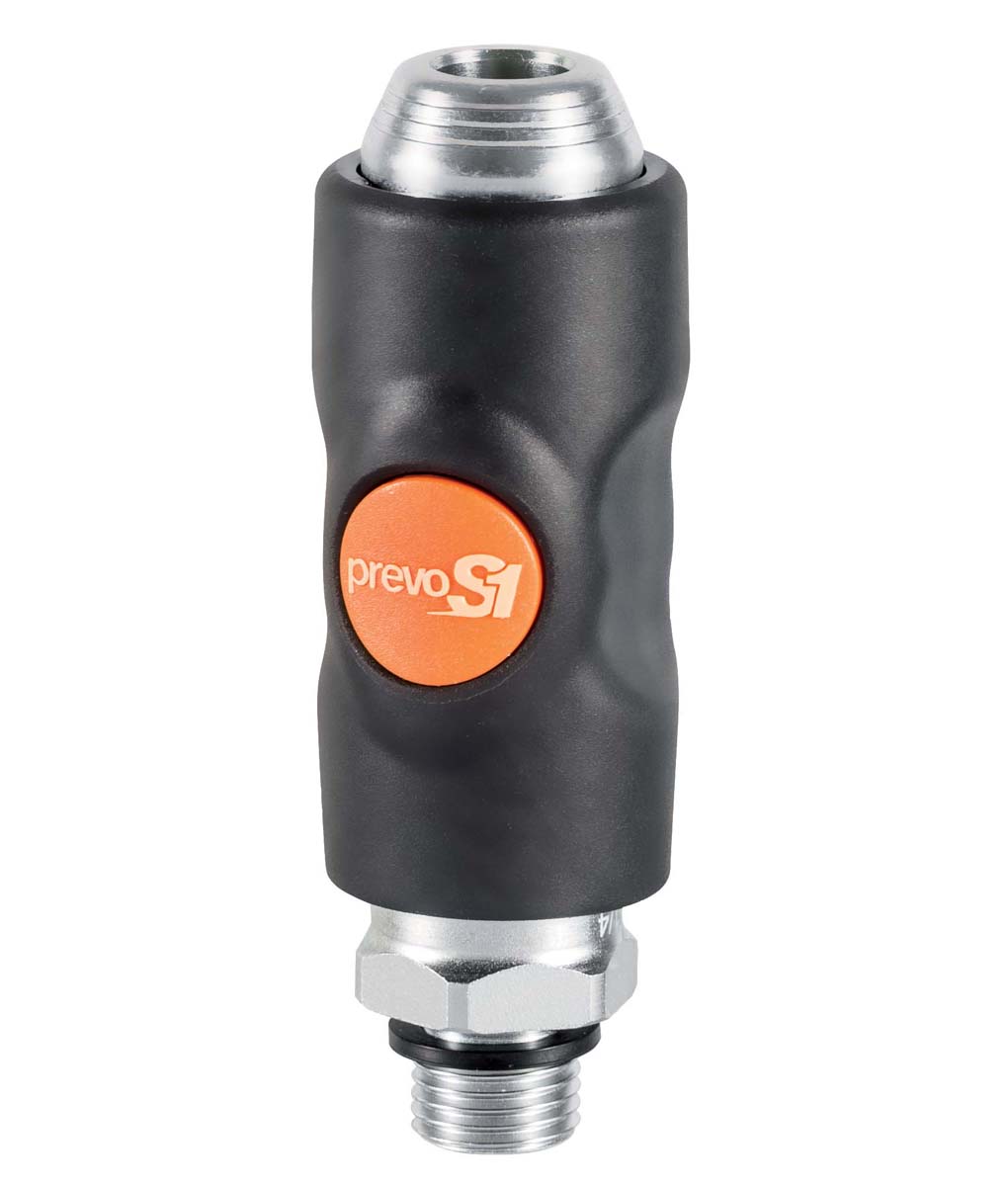 PREVOST Composite Body Male Safety Quick Connect Coupling, G 1/2 Male Threaded