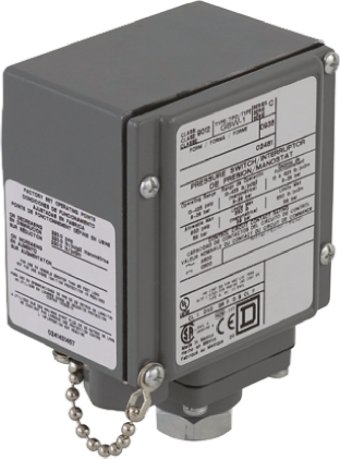 Telemecanique Sensors Pressure Switch, 16psi Min, 90psi Max, Differential Reading