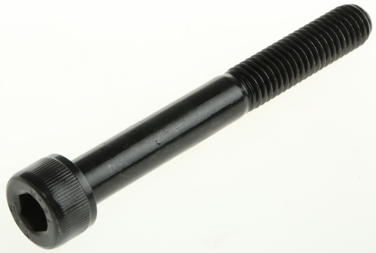 RS PRO Black, Self-Colour Steel Hex Socket Cap Screw, DIN 912, M8 x 65mm