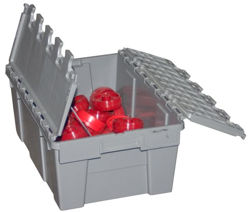 FIMM Plastic Storage Bin, 250mm x 600mm x 400mm, Grey