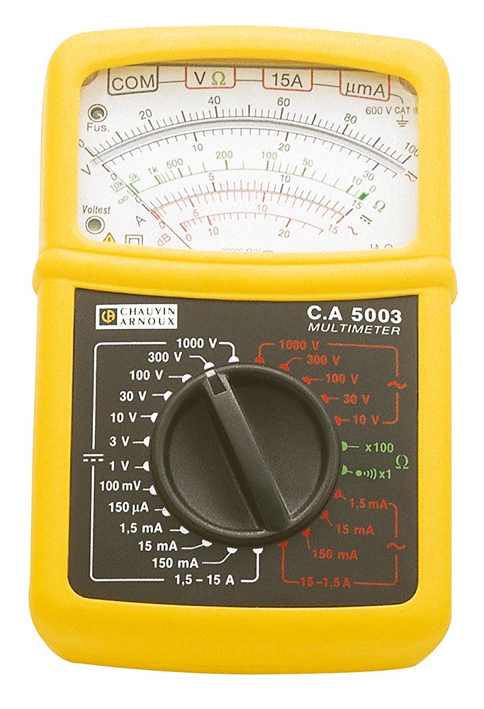 Chauvin Arnoux CA 5003 Handheld Multimeter, 15A ac Max, 15A dc Max, 1000V ac Max - UKAS Calibrated