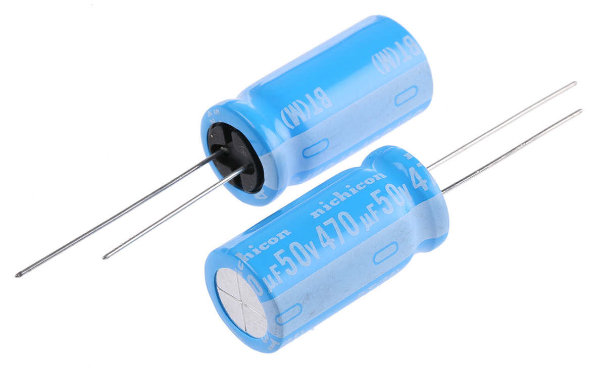 Nichicon 470μF Aluminium Electrolytic Capacitor 50V dc, Radial, Through Hole - UBT1H471MHD8