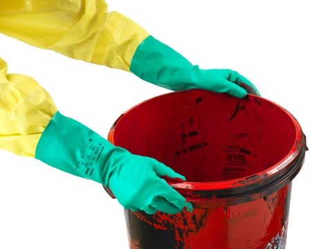 Ansell 37-676 Green Nitrile Work Gloves, Size 7, Nitrile Coating