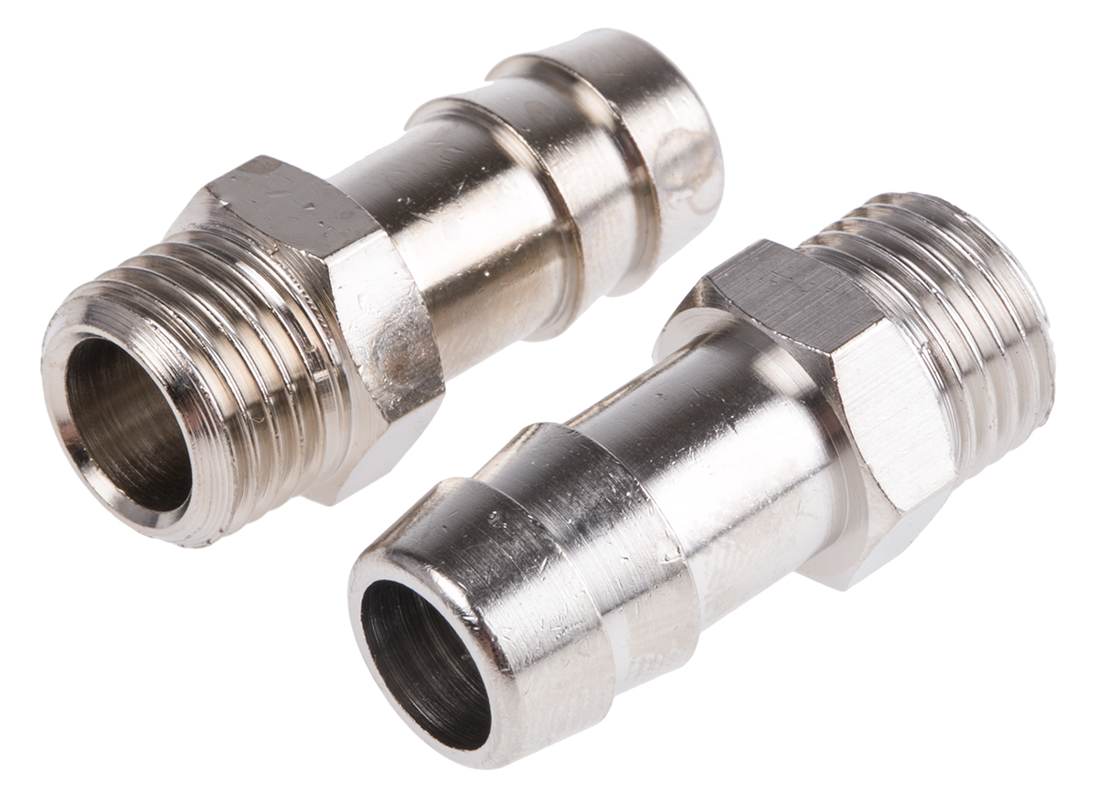 Legris LF3000 Series Straight Threaded Adaptor, G 1/4 Male to Push In 12 mm, Threaded-to-Tube Connection Style