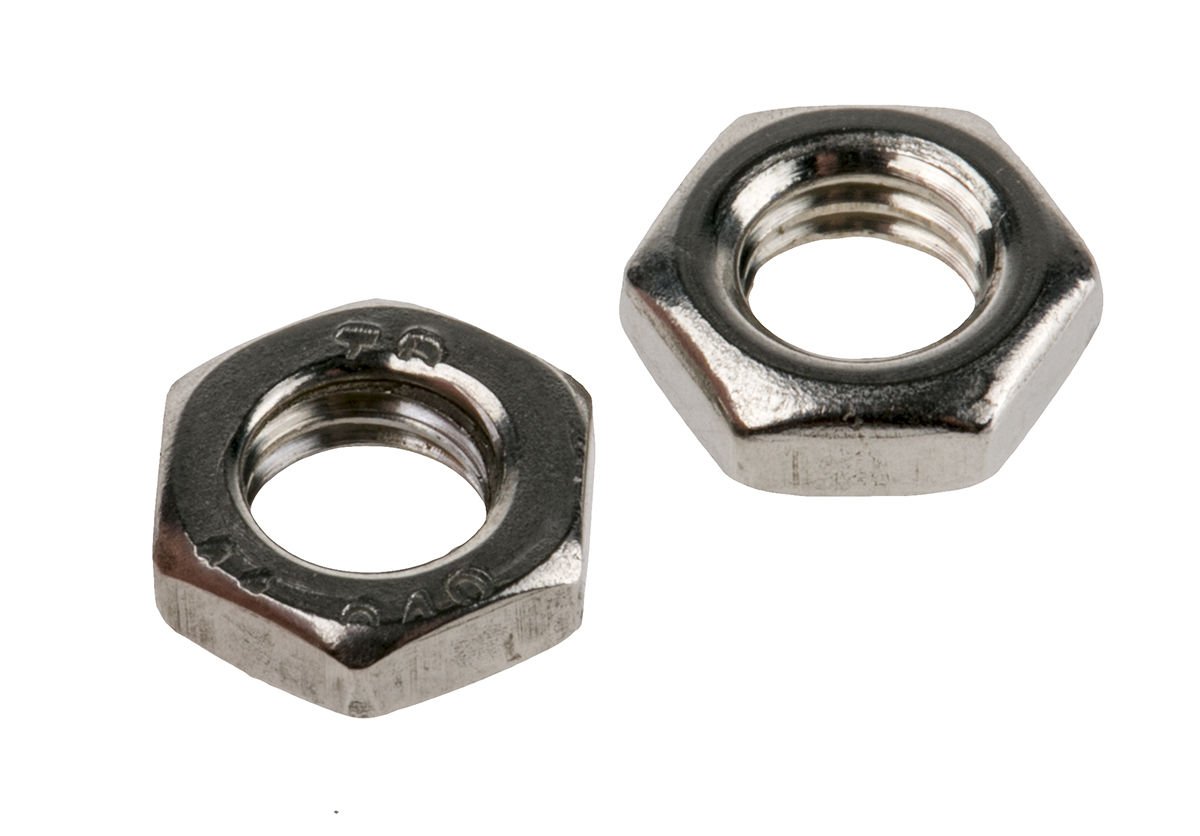 RS PRO Stainless Steel Hex Nut, DIN 439B, M5