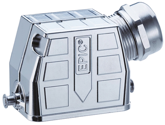 EPIC H-BE Heavy Duty Power Connector Hood, 6 Contacts