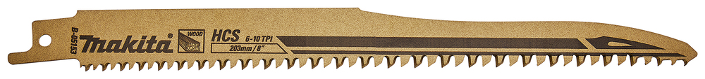 Makita, 6 → 10 Teeth Per Inch 203mm Cutting Length Reciprocating Saw Blade, Pack of 5