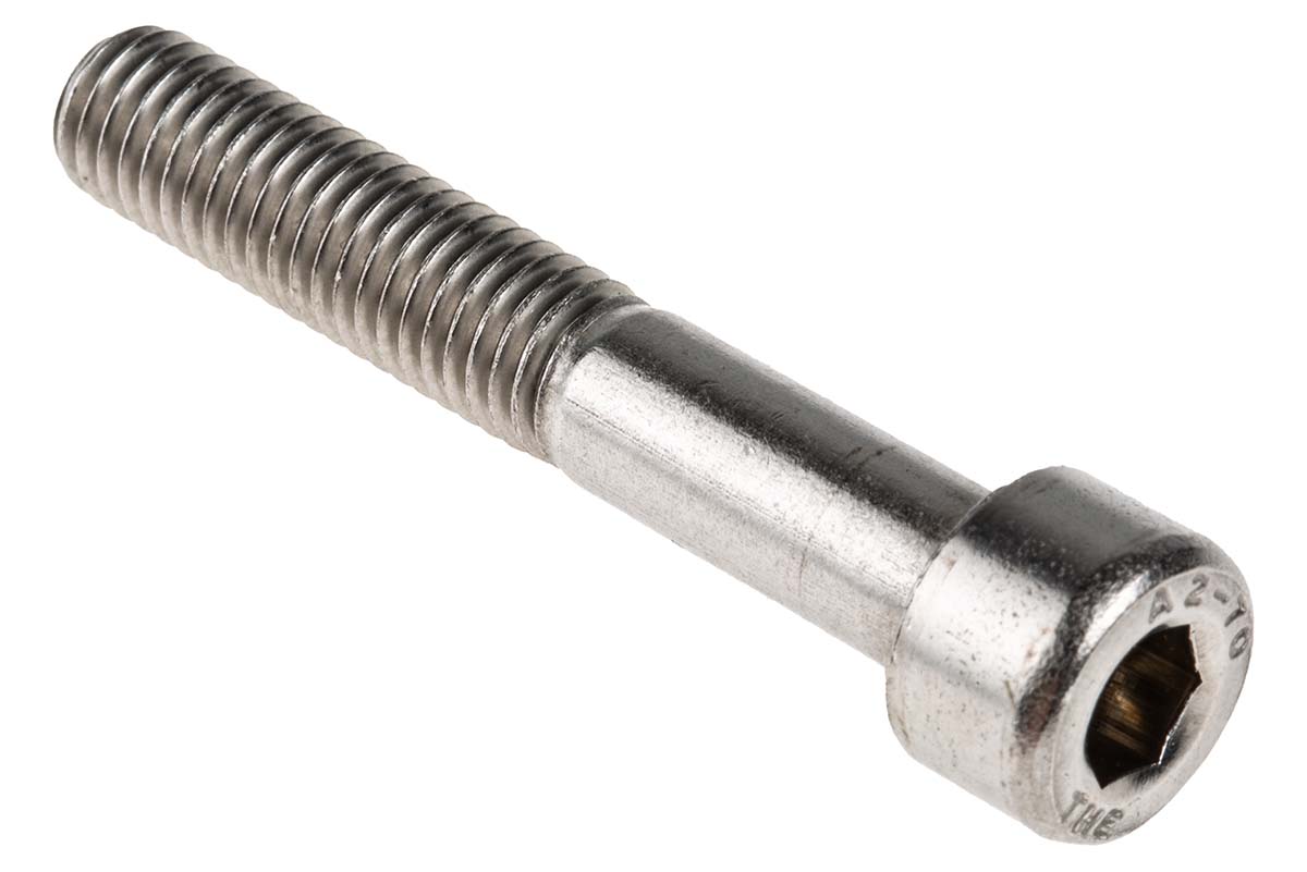 RS PRO Stainless Steel Hex Socket Cap Screw, DIN 912, M8 x 50mm