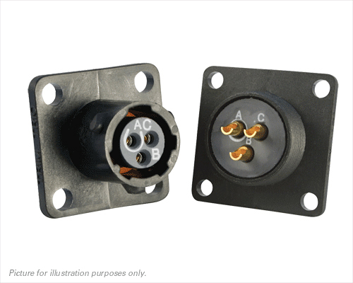 Souriau Sunbank by Eaton Circular Connector, 3 Contacts, Flange, Standard Connector, Plug, Female, IP68, IP69K, UTS
